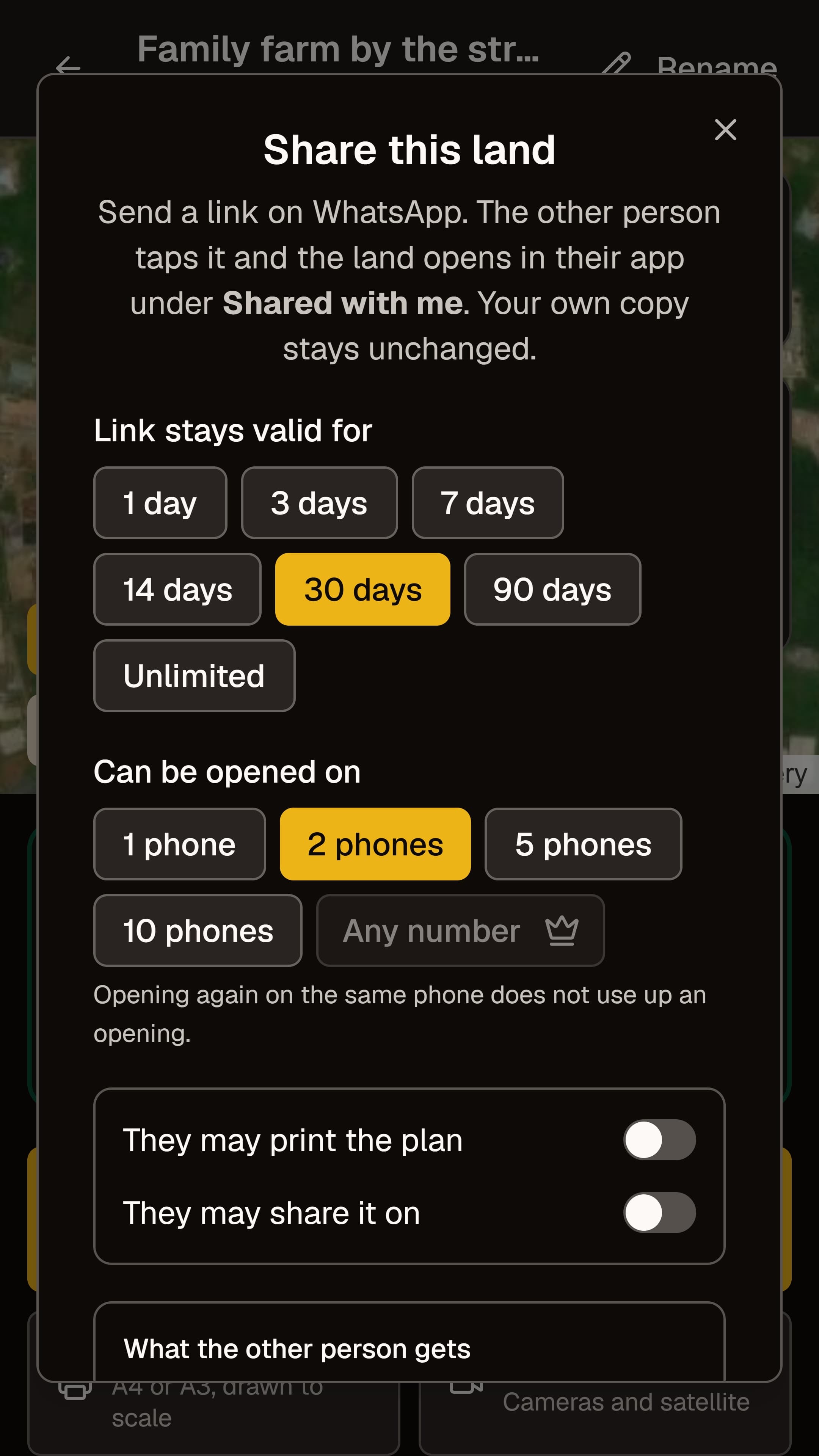 Land Mapper: Sharing a land record