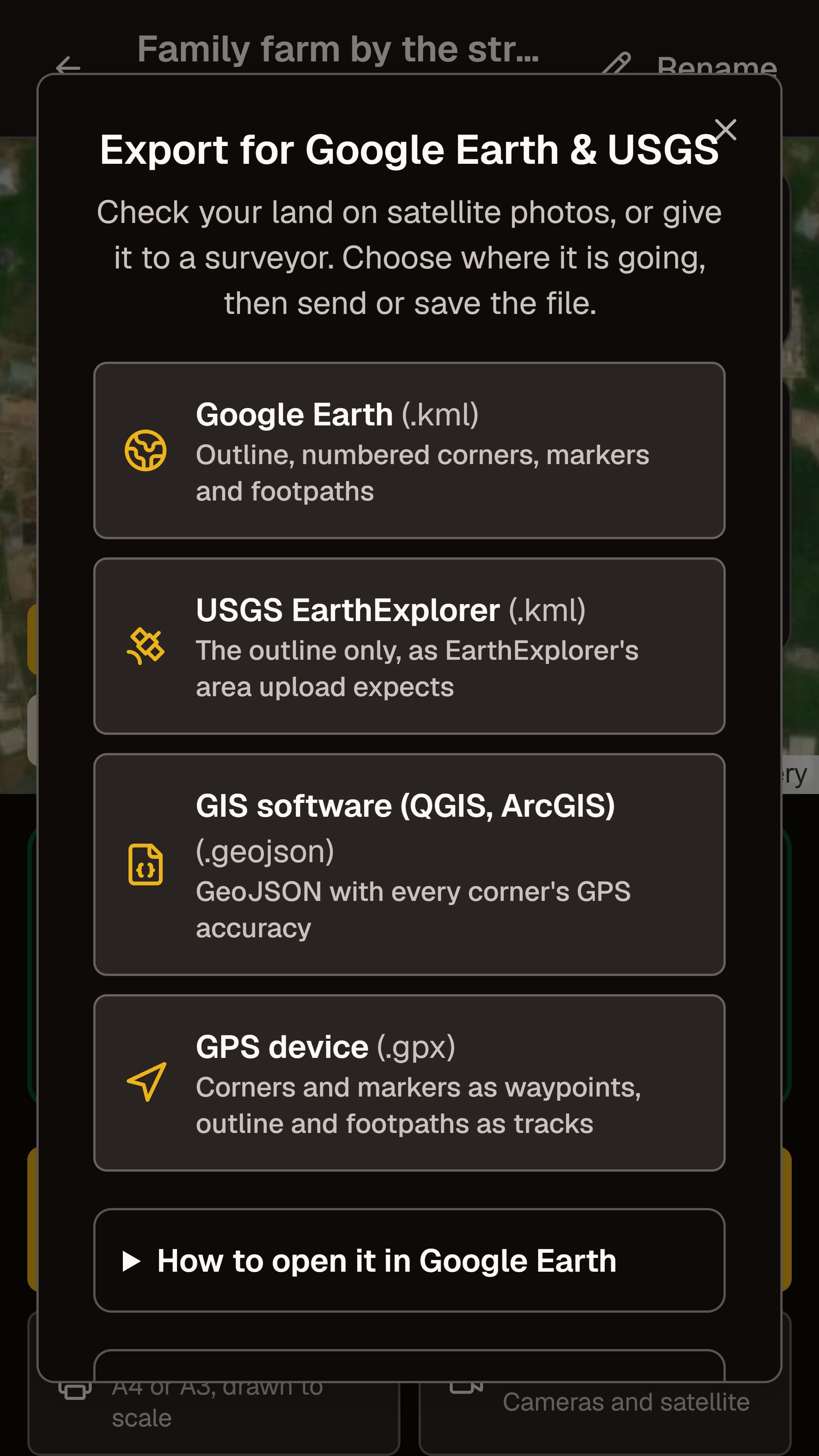 Land Mapper: Google Earth and USGS layers